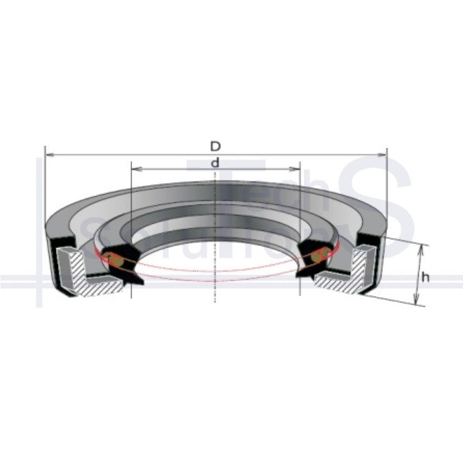 Uszczelnienie promieniowe wału 022-42-10 TC JULU 22×42×10 mm