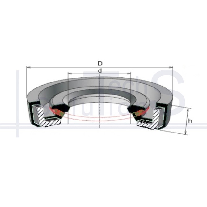 Uszczelnienie promieniowe wału 025-42-10 SC JULU 25×42×10 mm