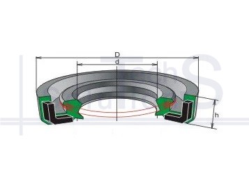 O-ring 070-92-12-16 (left) JULU 70×92×12 mm