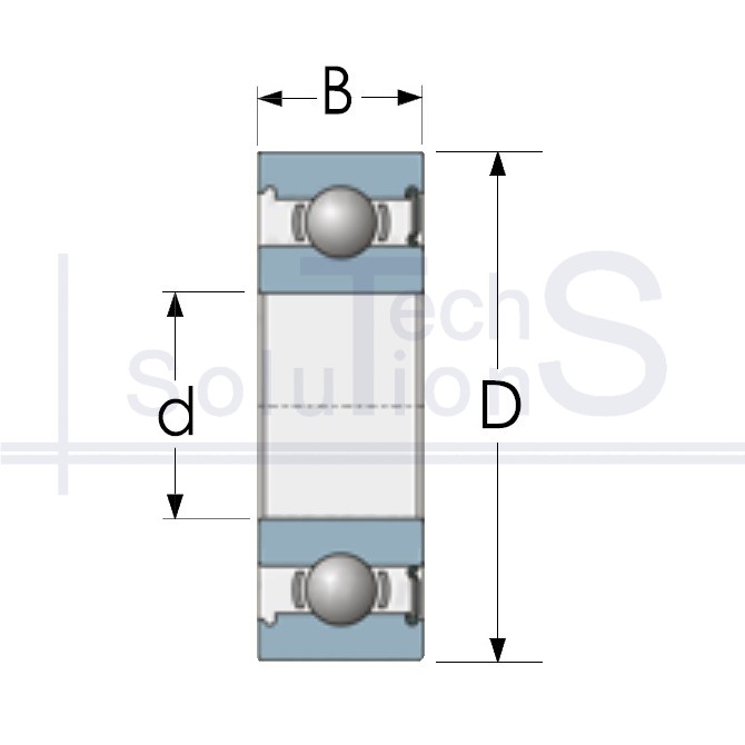 Radial ball bearing 1160305 NTE 25×62×21 mm