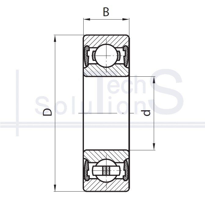 Łożysko kulkowe poprzeczne 1180305 CT 25×62×21 mm