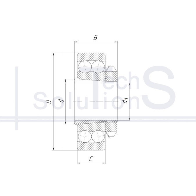 Self-aligning ball bearing 1218K+H218 NTE 90×160×52 mm