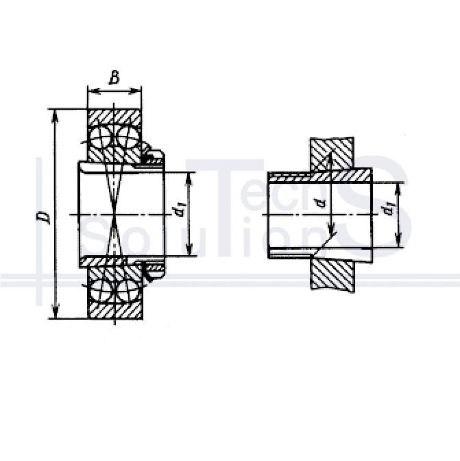 Self-aligning ball bearing 1306K+H306 CT 30×72×31 mm