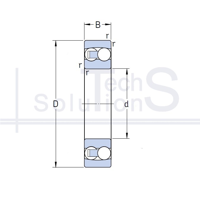 Łożysko kulkowe samonastawne 1310 ETN9 SKF 50×110×27 mm
