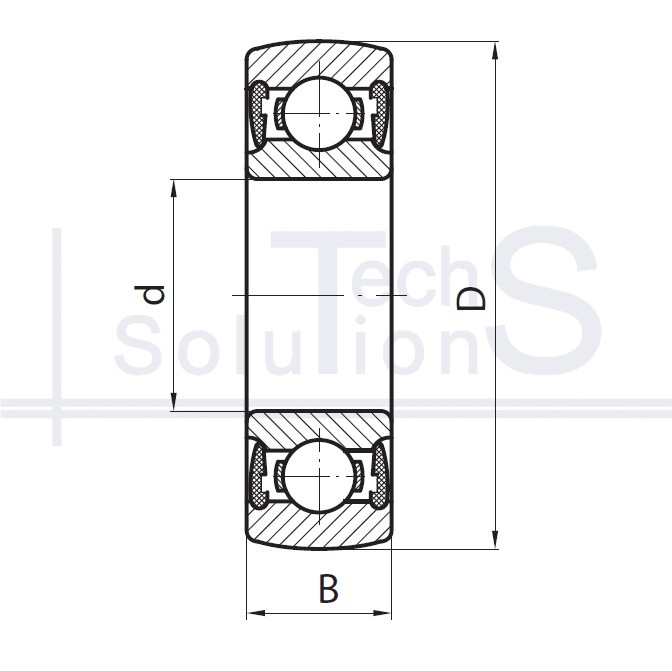 Radial ball bearing 1580211 CT 55×100×23 mm