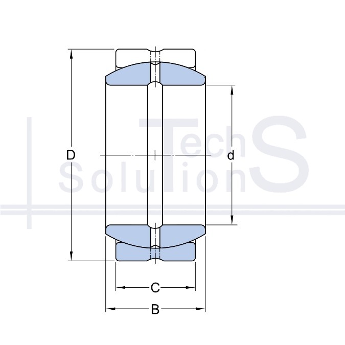 Łożysko poprzeczne baryłkowe ślizgowe GE 15 ES NTE 15×28×12 mm