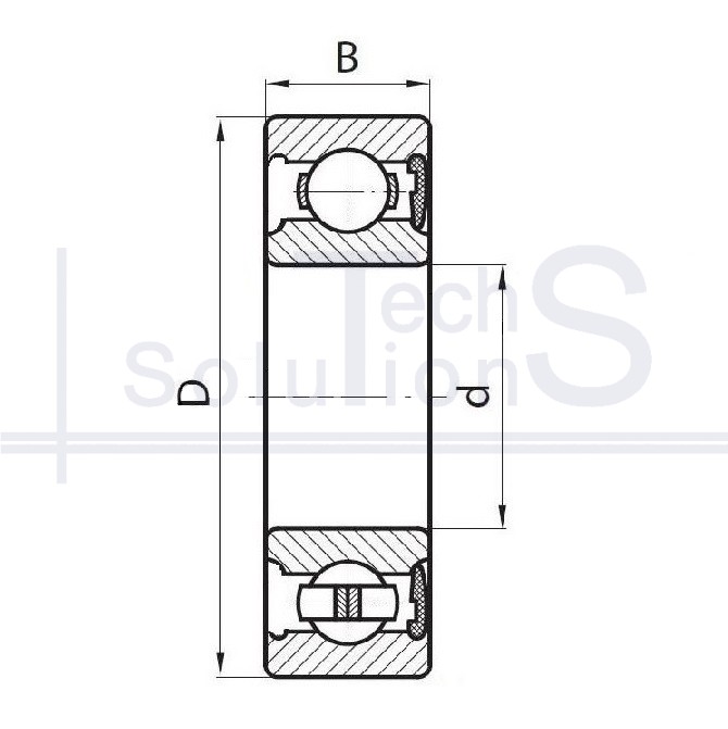 Ball radial bearing 160703 CT 17×62×20 mm
