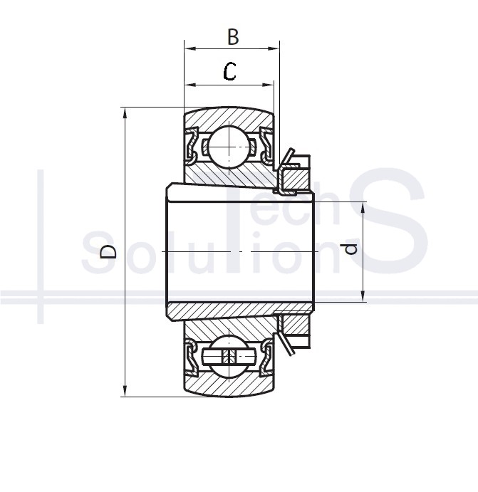 Łożysko kulkowe poprzeczne 1680207 CT 35×80×23 mm