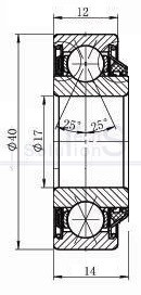 Angular contact ball bearing 203 JD NTE 17×40×14 mm