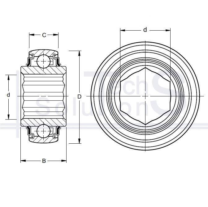 Radial ball bearing 207 KRRB12 NTE 28.575×72×25 mm