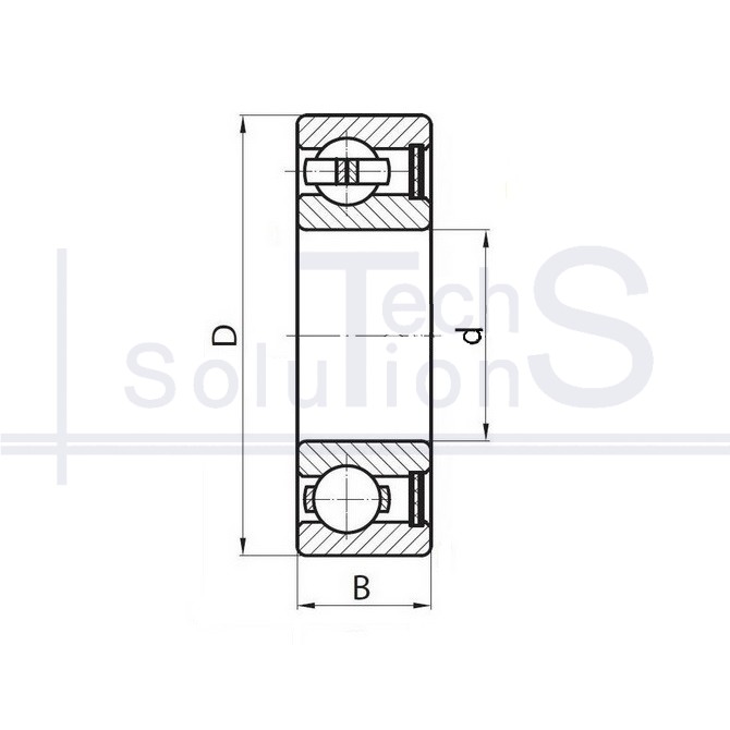 Łożysko kulkowe poprzeczne 20803 CT 17×47×15,5 mm