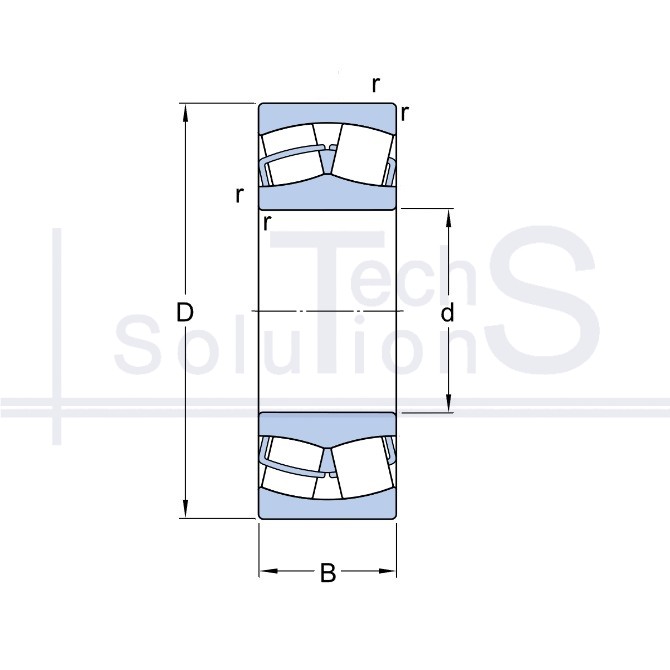 Łożysko baryłkowe poprzeczne 21307 CC SKF 35×80×21 mm