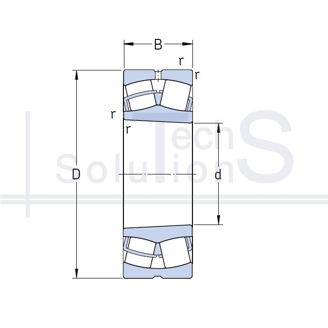 Łożysko baryłkowe poprzeczne 22210 EK SKF 50×90×23 mm