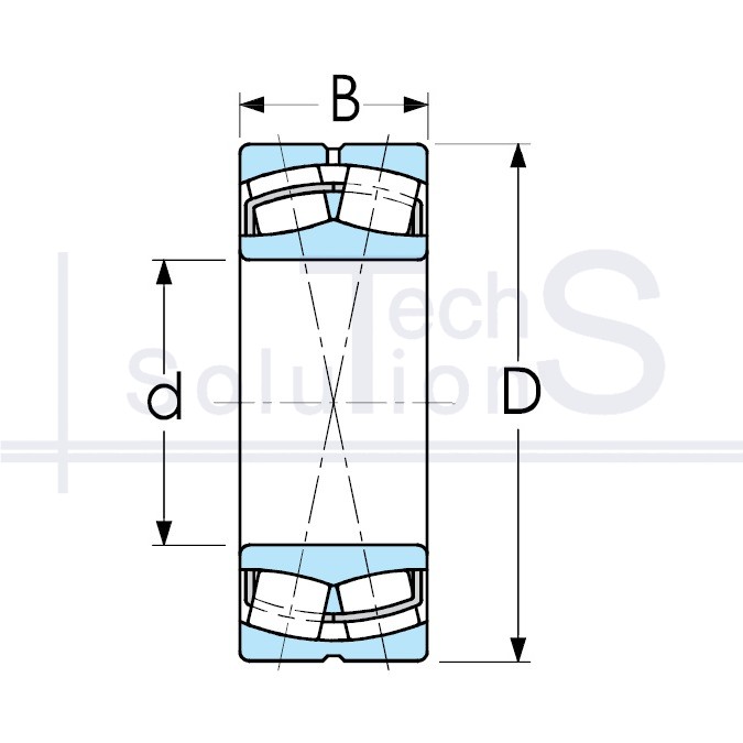 Łożysko baryłkowe 22211 CW33 NTE 55×100×25 mm