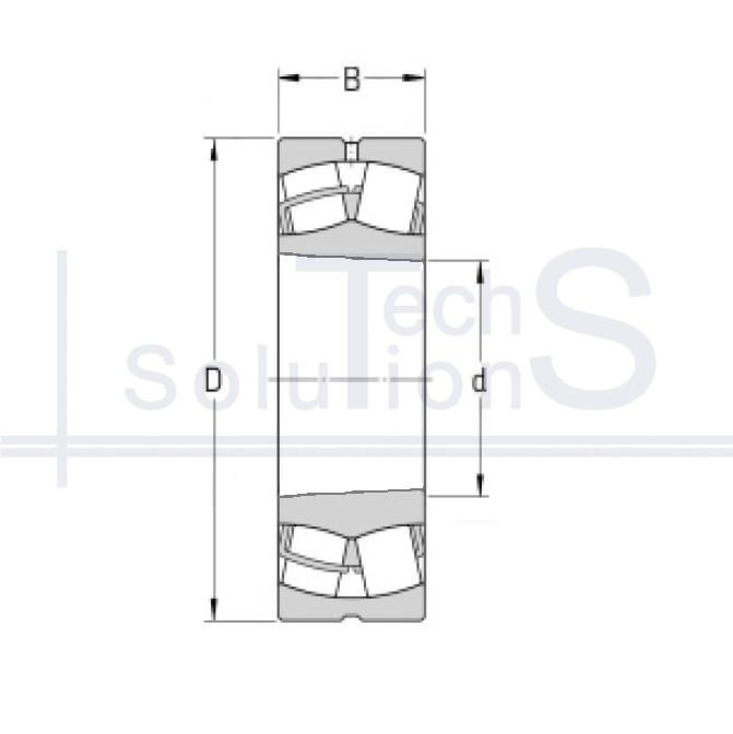 Łożysko baryłkowe poprzeczne 22236 KMBW33 CT 180×320×86 mm