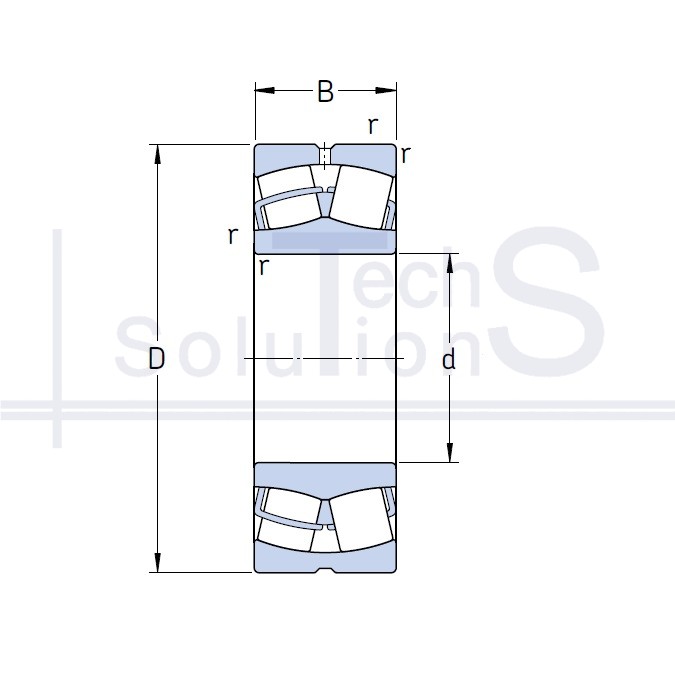 Łożysko baryłkowe poprzeczne 23026 CC/W33 SKF 130×200×52 mm
