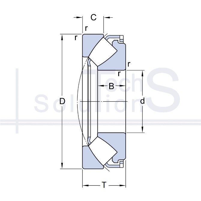 Łożysko baryłkowe wzdłużno-promieniowe 29430 E SKF 150×300×90 mm