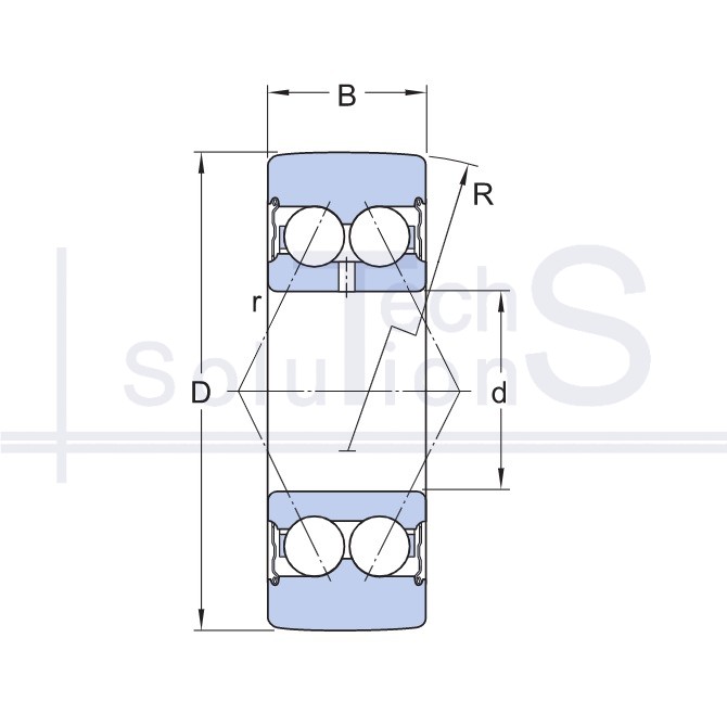 Support roller 305802 C-2Z SKF 15×40×15.9 mm
