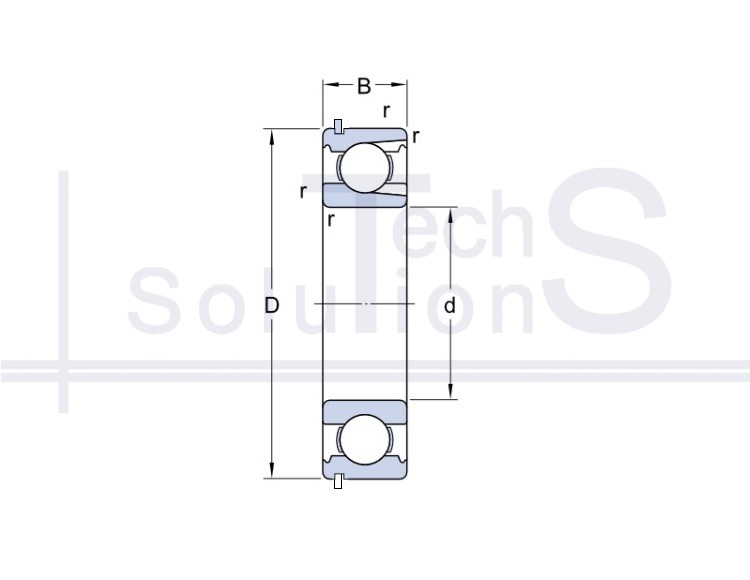 Łożysko kulkowe poprzeczne 314 NR SKF 70×150×35 mm