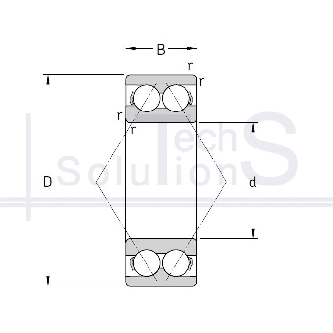 Angular contact ball bearing 3207 CT 35×72×27 mm