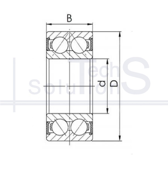 Łożysko kulkowe skośne 3209 2RS CT 45×85×30,2 mm