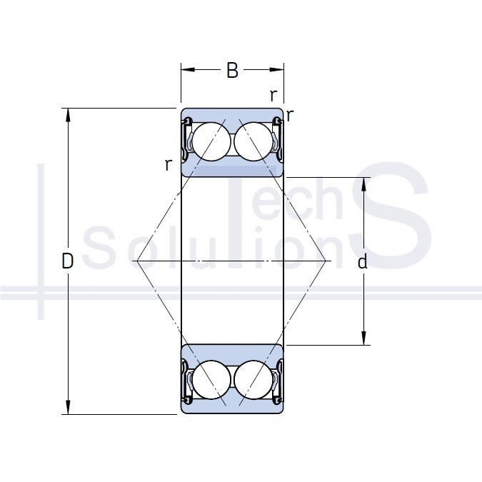 Łożysko kulkowe skośne 3309 A 2RS1/MT33 SKF 45×100×39,7 mm