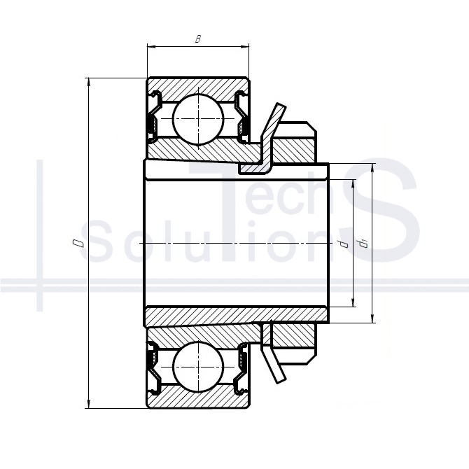 Łożysko kulkowe poprzeczne 380707 CT 30×85×23 mm