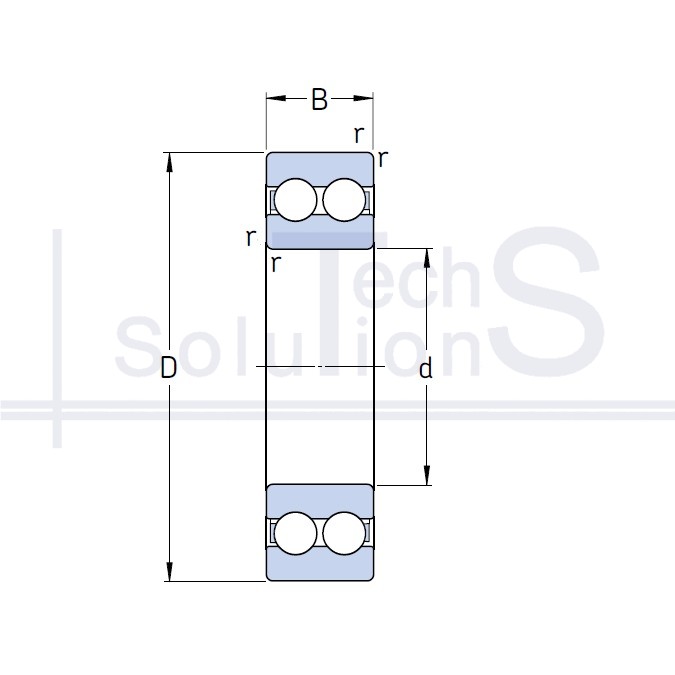 Łożysko kulkowe poprzeczne 4306 ATN9 SKF 30×72×27 mm