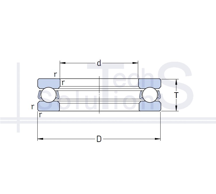 Łożysko kulkowe oporowe 51224 SKF 120×170×39 mm