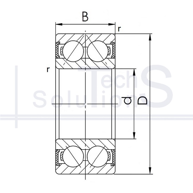 Łożysko kulkowe skośne 5209 2RS NTE 45×85×30,2 mm