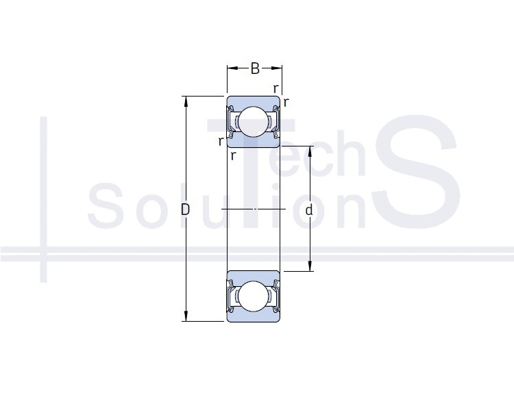 Łożysko kulkowe poprzeczne 6005-2RSLTN9/C3VT162 SKF 25×47×12 mm