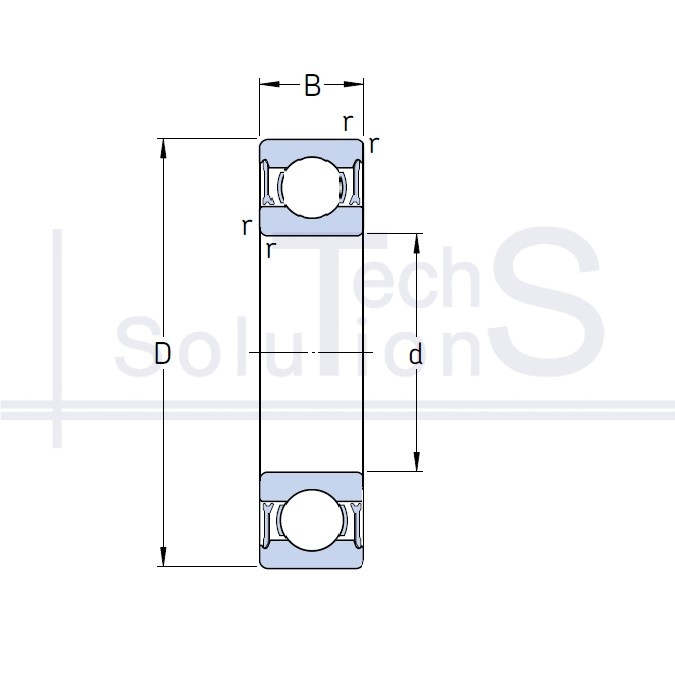 Radial ball bearing 61908 2RZ SKF 40×62×12 mm