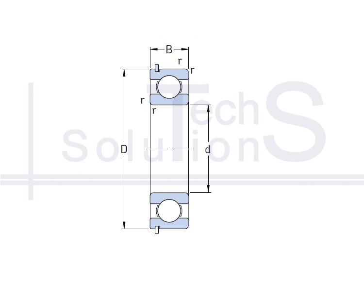 Radial ball bearing 6210 NR SKF 50×90×20 mm