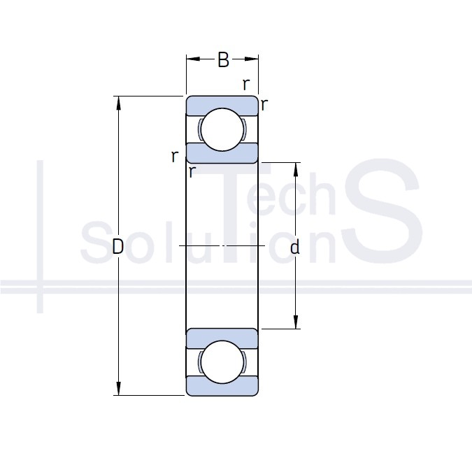 Łożysko kulkowe poprzeczne 6211/C3 SKF 55×100×21 mm