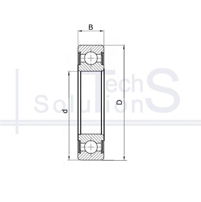 Łożysko kulkowe poprzeczne 6300 2RS CT 10×35×11 mm