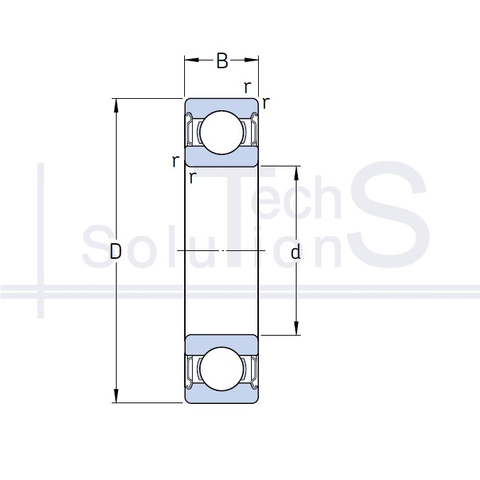 Łożysko kulkowe poprzeczne 6302 2Z SKF 15×42×13 mm