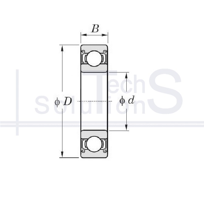 Łożysko kulkowe poprzeczne 6307 ZZ CT 35×80×21 mm