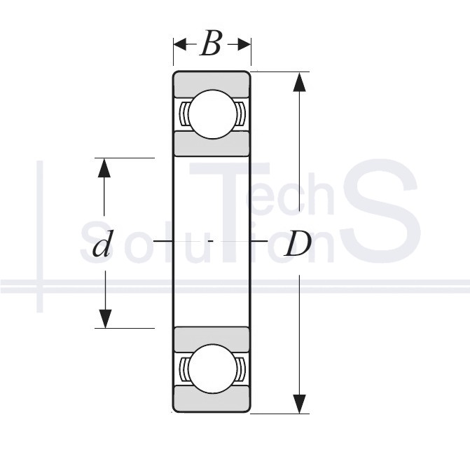 Łożysko kulkowe poprzeczne 6320 C3 CT 100×215×47 mm