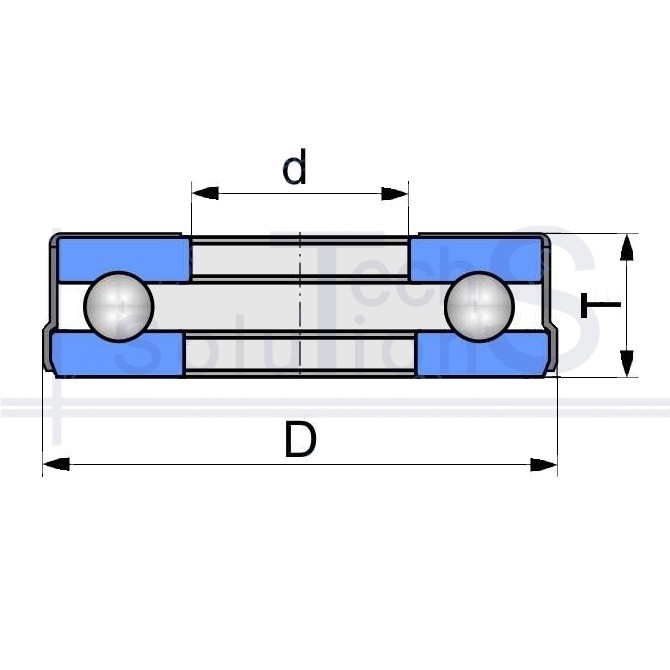 Thrust ball bearing 688811 CT 55×90×21 mm
