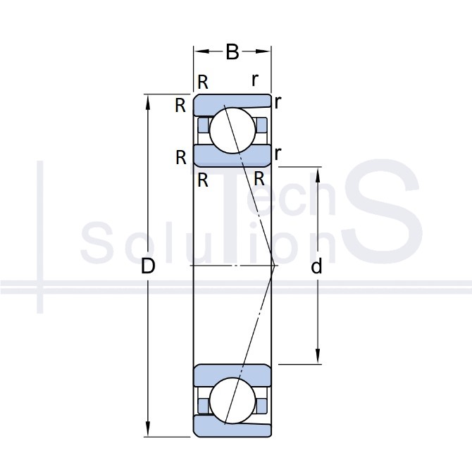 Łożysko kulkowe skośne 7204 ACDGA/P4A SKF 20×47×14 mm