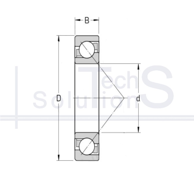 Łożysko kulkowe skośne 7312ACM CT 60×130×31 mm