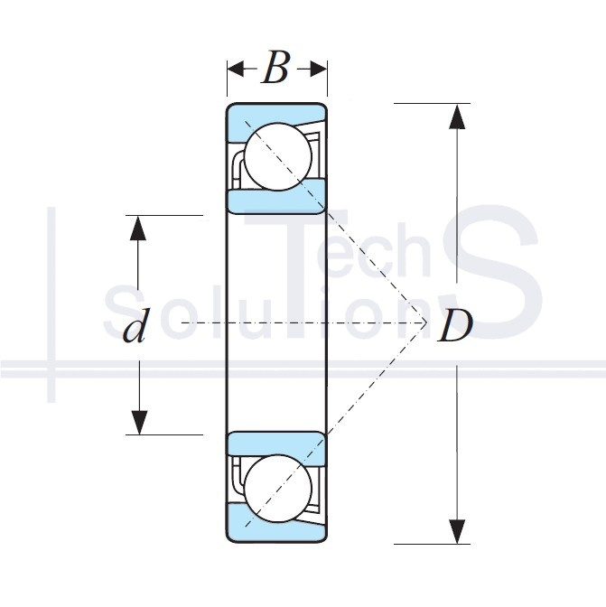 Angular contact ball bearing 7409BM CT 45×120×29 mm