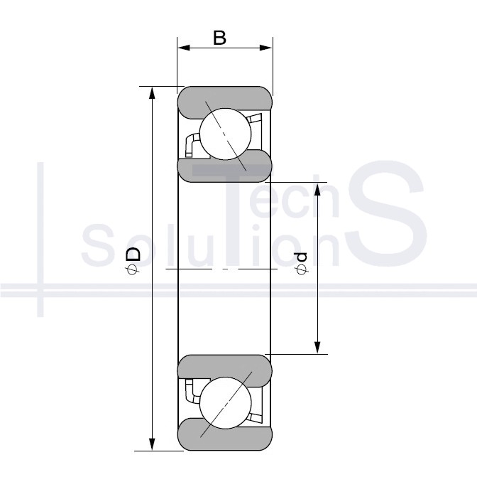 Angular contact ball bearing 7909 AA CT 45×68×12 mm