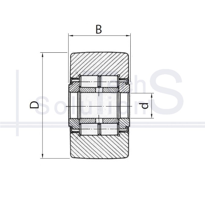Rolka nośna 962715 XC17 CT 75×129×32 mm