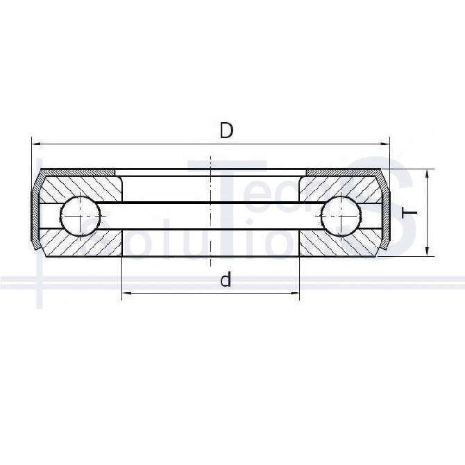 Thrust ball bearing 98206 CT 30.1×53×16 mm