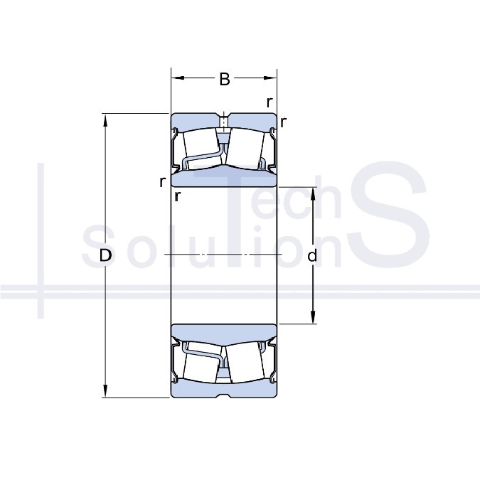Spherical roller radial bearing BS2-2212-2RS/VT143 SKF 60×110×34 mm