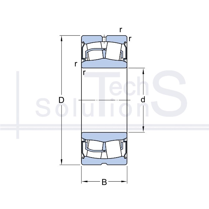 Łożysko baryłkowe poprzeczne BS2-2217-2RS/VT143 SKF 85×150×44 mm