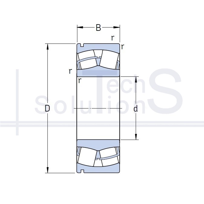 Spherical roller radial bearing BS2B 321642 EBA SKF 30×68×20 mm