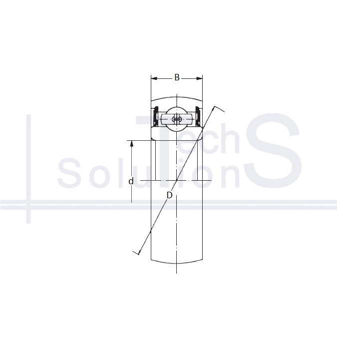Łożysko z obudową CS 203 2RS NTE 17×40×12 mm