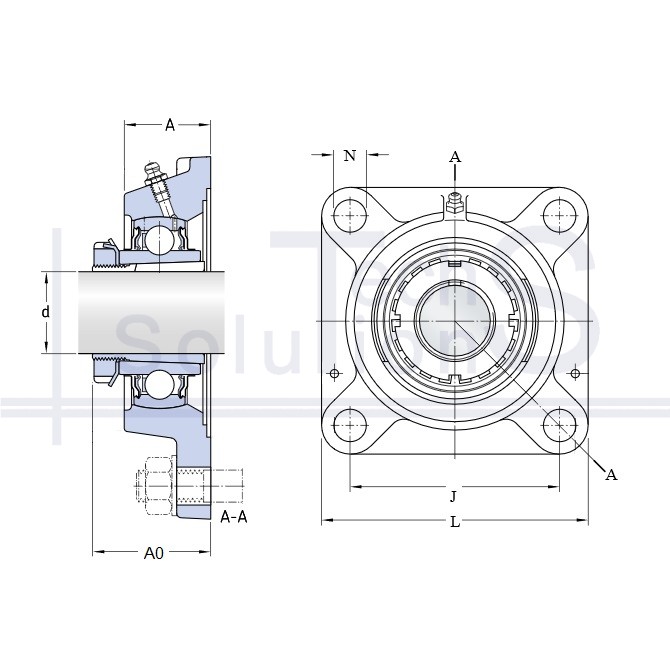 Zespół łożyskowy kołnierzowy FYJ 65 KF SKF Ø60 mm